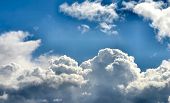 foto of blue sky  - beacutiful blue sky background with plenty of clouds - JPG 