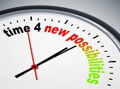 foto of possibility  - An image of a nice clock with time 4 new possibilities - JPG 