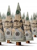 picture of investment  - Origami dollar bill forest - JPG 