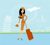 picture of france  - beautiful women on air port travelling in France and Italy - JPG 