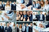 picture of group  - Collage of business group in formal environment - JPG 