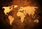 image of map  - aged world map - JPG 