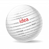 image of strategy  - Ball with inscription idea - JPG 