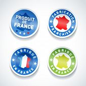 pic of france  - Set of Made in France stickers - JPG 