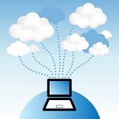 pic of clouds  - Cloud computing concept - JPG 