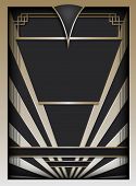 picture of art  - Art Deco inspired background design with frame and banner elements - JPG 