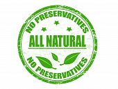 stock photo of nature  - Grunge rubber stamp with text No preservatives  - JPG 
