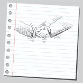 foto of handshake  - Scribble handshake - JPG 
