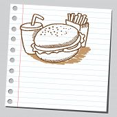 picture of food  - Scribble fast food - JPG 