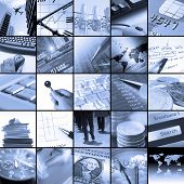 image of business people  - Twenty five blue toned images relating to business - JPG 