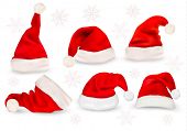 foto of hat  - Big collection of red santa hats - JPG 