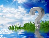 foto of blue sky  - question mark  - JPG 