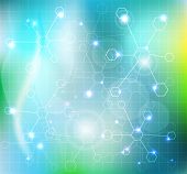 stock photo of medical  - Abstract molecules wallpaper - JPG 