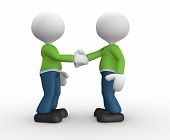 picture of handshake  - 3d people  - JPG 