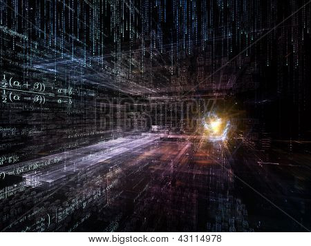Picture or Photo of Mathematical Formula series. Background design of mathematical formulas and design elements in perspective on the subject of business science education and technology
