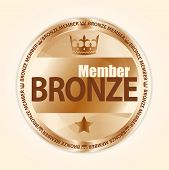 picture of member  - Badge with title Bronze member image of crown and one star - JPG 