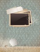 stock photo of holidays  - summer scrap background with old paper - JPG 
