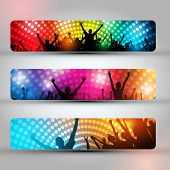 stock photo of people  - EPS10 Set of Three Headers  - JPG 