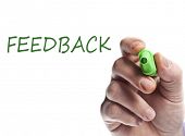 picture of feedback  - Hand write with green marker Feedback - JPG 