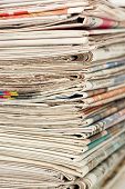 pic of newspaper  - Pile of newspapers close up - JPG 