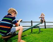 picture of seesaw  - Kids playing at the see - JPG 