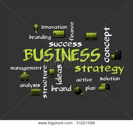 Picture or Photo of Business strategy. Creative vector background with icons.
