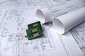 stock photo of circuit  - printed circuit board circuit diagram software technology - JPG 