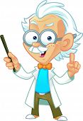 picture of teach  - Vector Illustration of a Professor Mascot Teaching in Front of Class - JPG 