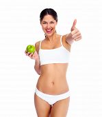 picture of fitness  - Young beautiful fitness woman - JPG 