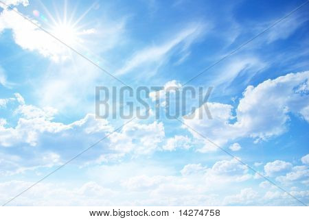 Picture or Photo of Blue sky background with tiny clouds