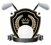 picture of golf  - vector golf emblem - JPG 