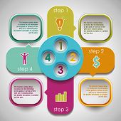 image of step  - Vector template for a step by step presentation page - JPG 