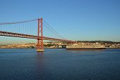 image of bridge  - The 25th of April Bridge - JPG 