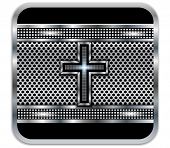 picture of religion  - Background metal texture religion Cross - JPG 