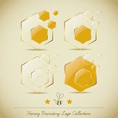 foto of food  - Honey Cell Branding Logo Element Object Food Design Vector - JPG 