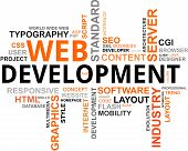 stock photo of develop  - A word cloud of web development related items - JPG 