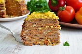 Салат с печенью и блинами рецепт Салат с печенью и блинами рецепт