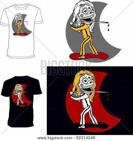 Poster: Skeletons Tshirt Lady Vengeance