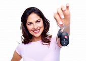 pic of transportation  - Woman with a car keys - JPG 
