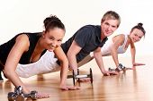 image of group  - people group  doing fitness exercise - JPG 