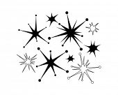 stock photo of art  - Retro Stars 9  - JPG 