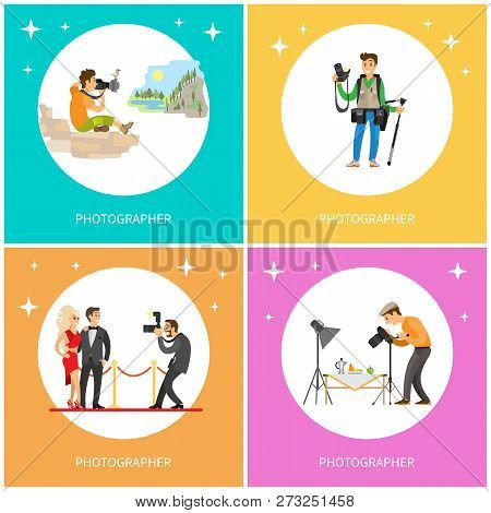 Poster: Journalist Making Shots Of Celebrity