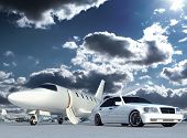 pic of transportation  - Cg luxury jet plane and cg car - JPG 