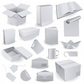 image of disk  - Set of blank package templates - JPG 