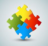 picture of puzzle  - Abstract vector puzzle  - JPG 