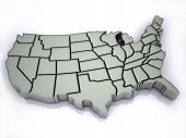 stock photo of map  - Map of USA - JPG 