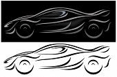 pic of outline  - rmodern car vector illustration  - JPG 