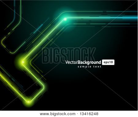 Picture or Photo of Abstract retro technology microchip vector background