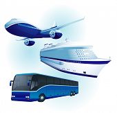 foto of transportation  - Travel transportation set - JPG 