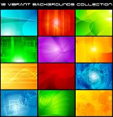 stock photo of abstract  - Set of bright abstract backgrounds - JPG 